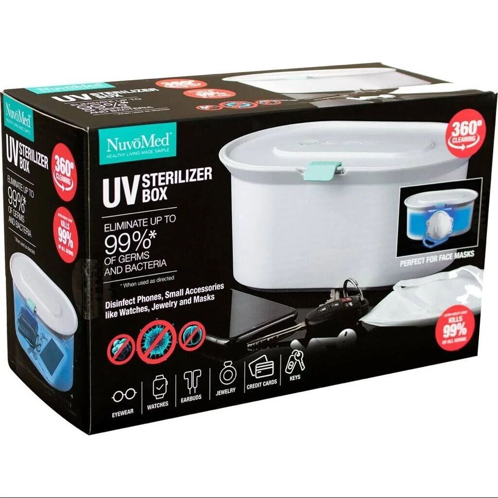 Nuvomed UV Sterilizer Box Eliminate Bacteria 360 Cleaning